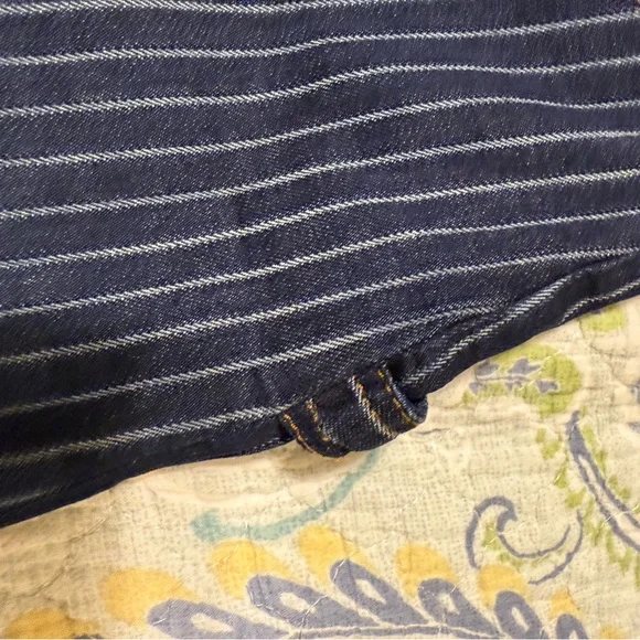 NWT Anthropologie Pilcro Kayden Railroad stripe barrel denim - Picture 10 of 10